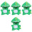 4Pièces Accessoires Vert Peluche Costume Fun 5