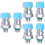 6Pièces Connecteur Rapide Auto Aluminium Durable Couleur Variée 6