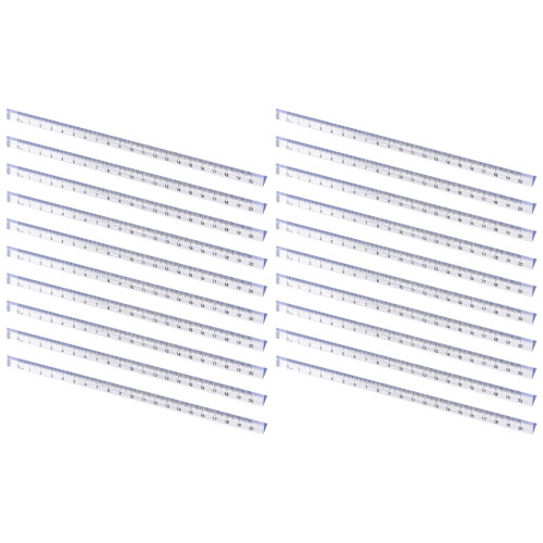 20Pièces Règle Échelle Plastique Transparente Usage Étudiants 1