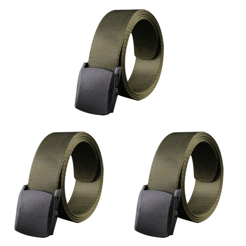 3St Geweven Canvas Riem, , Ademend Met -Metalen 1