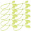 200St Nylon Kabelbinders Groen Leaf-Shaped Voor En Kabel 3