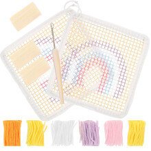 2Sets DIY Cup Mat Kit Met Handcraft Materialen En Kleurrijk Design