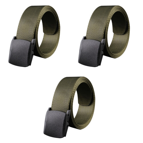3St Geweven Canvas Riem, , Ademend Met -Metalen 2