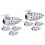8St Multifunctionele Keramische Chopstick Rek Dieren Wit 4