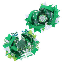 6St Transparante Haarstrikken Voor Kids St. Patrick's Dag Feest