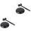 2Sets Zwarte Veiling Gavel Stevig En Duidelijk Geluid Compact 3