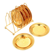 5Sets Gouden Dinerbord Met Opslagrek Voor Snacks, Candy En Fruit