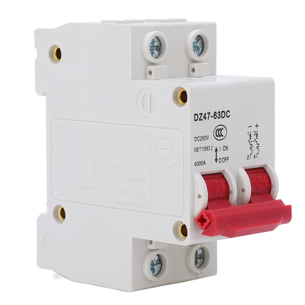 Easy Install 2P Dc 250V Circuit Breaker 4000A Flame Retardant Material 3121373404817