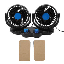 Dvojitý ventilátor do auta 12V s 360 rotáciou