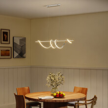 HOMCOM Pendant Light, Ceiling Light with 3 Colour Temperatures, Silver Tone