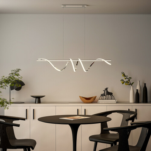 Homcom HOMCOM Pendant Light, Ceiling Light with 3 Colour Temperatures, Silver Tone 1