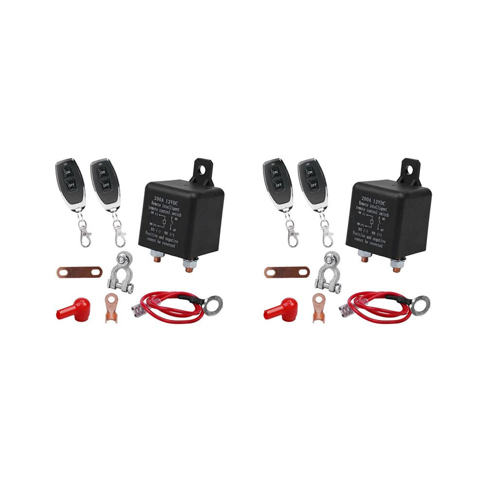 2X Remote Battery Disconnect ,Wireless Remote Control Battery Disconnect ,12V 200A Dual Remote 4712196649968