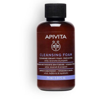 CREMA LIMPIADORA ESPUMOSA para cara y ojos con oliva y lavanda 75 ml
