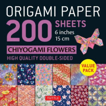 Origami Paper 200 sheets Chiyogami Flowers 6quot 15 cm Other Book