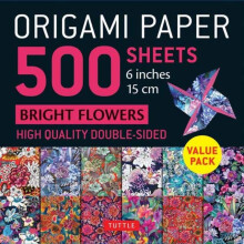 Origami Paper 500 sheets Bright Flowers 6quot 15 cm Other Book