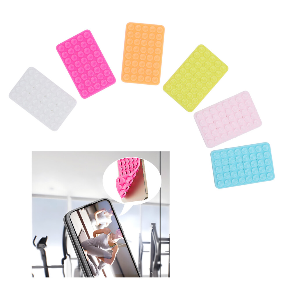 6Pcs Fluorescent Silicone Mounts For Phones Double Sided Suction Cup Anti Slip 7891384411642