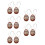 10Sets Mini Kalimba Daumenklavier 8 Noten Holz Coffe 10