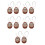 10Sets Mini Kalimba Daumenklavier 8 Noten Holz Coffe 9