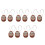 10Sets Mini Kalimba Daumenklavier 8 Noten Holz Coffe 5