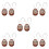 10Sets Mini Kalimba Daumenklavier 8 Noten Holz Coffe 8