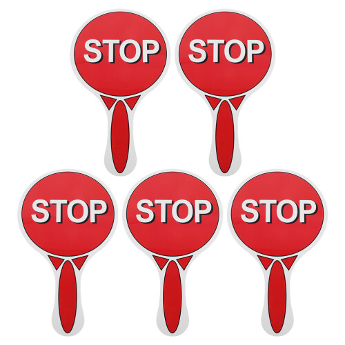 20Stk Handliche Stoppschilder Aus Kunststoff Mit Doppelseitigem Design 1