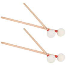 16Stk Beige Filz Drumsticks Mit Ergonomischem Holzgriff Für Orchester