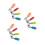 6Sets Assorted Color Stainless Steel and Silicone Kids Fork Spoon Set 6
