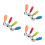 6Sets Assorted Color Stainless Steel and Silicone Kids Fork Spoon Set 8
