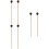 6Pièces Baguettes Marimba Érable Bois Durable Couleur 3