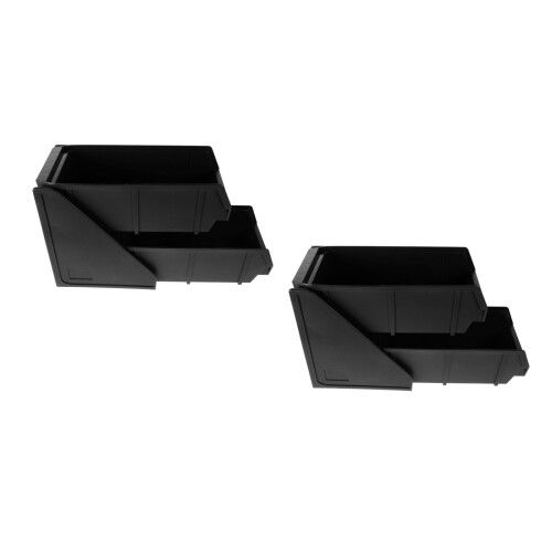 2Pièces Organisateur Café Bar Noir Compact Robuste Pour 2