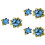 6Pièces Broche Tissu Handmade Pour Cadeau Et Mode 5