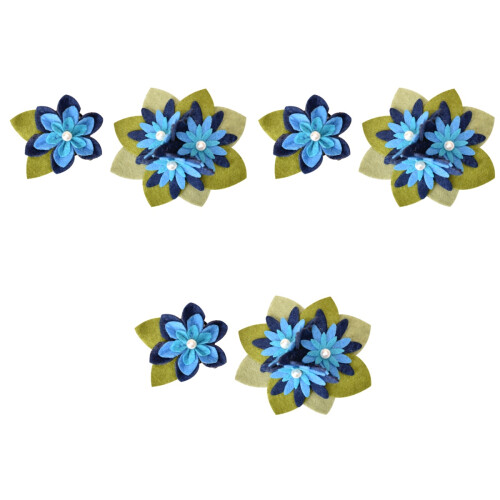 6Pièces Broche Tissu Handmade Pour Cadeau Et Mode 2