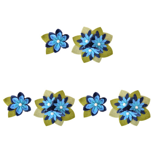 6Pièces Broche Tissu Handmade Pour Cadeau Et Mode 1