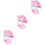 6Pièces Hamster PVC Rose Double Couche Jeu Pour Animal 5