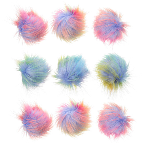 72Pièces Pompons Doux Multicolores Accessoires DIY Costume