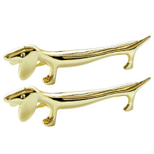 2St Duurzame Zinc Chopstick Houder Met Hondenfiguur Keukenaccessoire