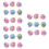 72Pièces Pompons Doux Multicolores Accessoires DIY Costume 6