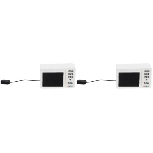 2Pièces Micro-Ondes Jouet Miniature Bois Pour Jeu De Cuisine 2