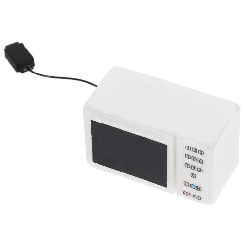 2Pièces Micro-Ondes Jouet Miniature Bois Pour Jeu De Cuisine 1