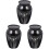3Pièces Urnes Crémation Animaux Cendriers Métal Noir Compact Durable 3
