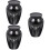 3Pièces Urnes Crémation Animaux Cendriers Métal Noir Compact Durable 7