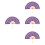 4Pièces Éventails Violet Boudoir En Bamboo Et 4
