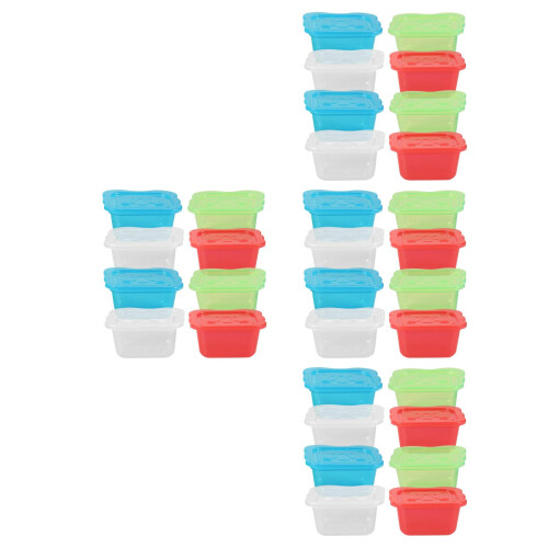 32Pièces Boîtes De Rangement Bébé Sécurisées Colorées 1