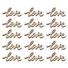 100Pièces Formes En Bois Khaki Pour Bricolage DIY Sûr Et Élégant