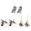 9Paires Boucles D'oreilles Acryliques Oiseaux Colorées 1