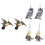 9Paires Boucles D'oreilles Acryliques Oiseaux Colorées 11
