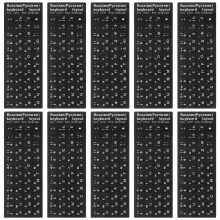20St Universele Zwarte Keyboard Stickers Met Letters Voor Laptop