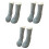 3Paren Casual Katoenen Grijs Middenkuit Dames 4