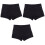 3St Dames Veiligheidsshorts Anti- Zwart Comfortabel Elastisch 3