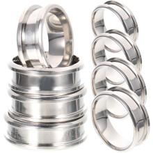 40St Rvs Ring Core Blank Gladde Zilveren Ringen
